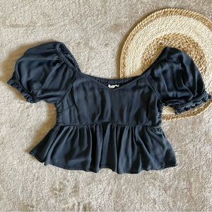 O’Neil Navy Blue Babydoll Blouse